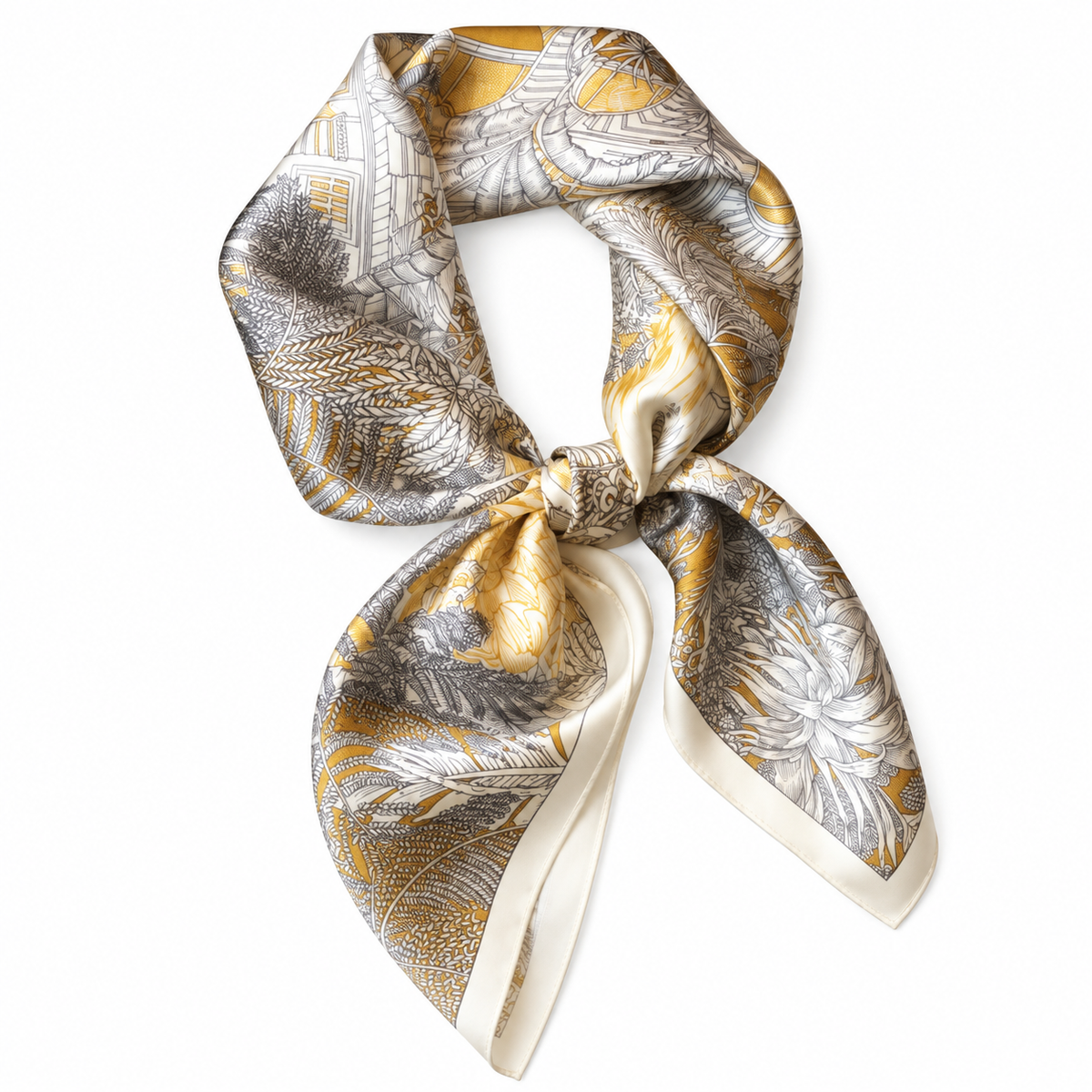 Gemviera | Gilded Eden Silk Scarf