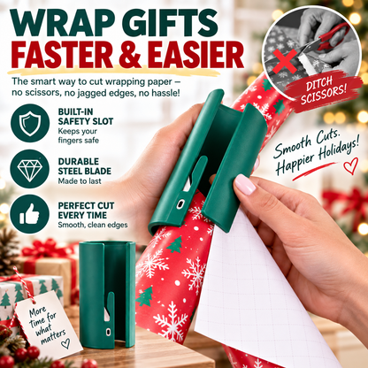 🔥LAST DAY: BUY 2 GET 1 FREE🎁 Gift Wrap Cutter — Clean, Straight Cuts in Seconds ✨