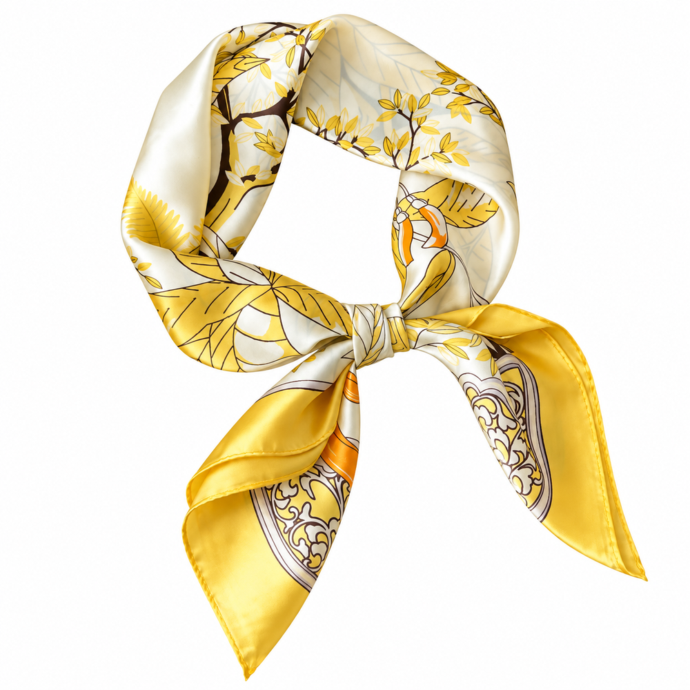 Gemviera | Golden Willow Silk Scarf
