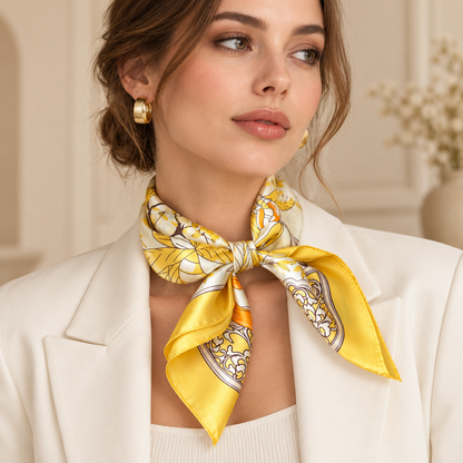 Gemviera | Golden Willow Silk Scarf