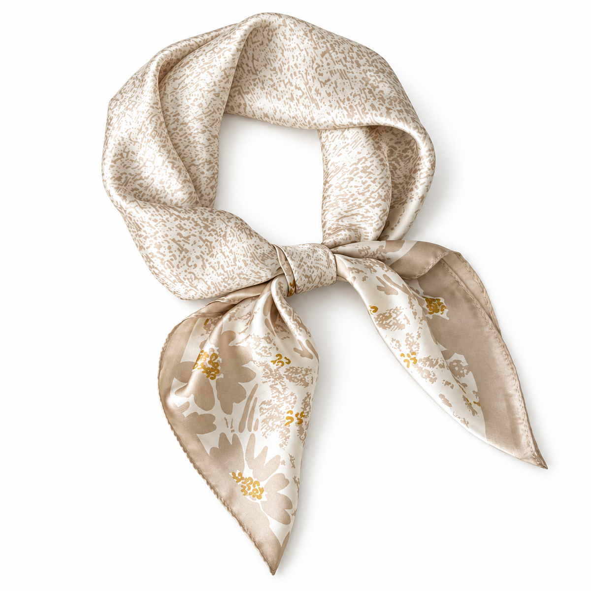 Gemviera | Champagne Bloom Silk Scarf