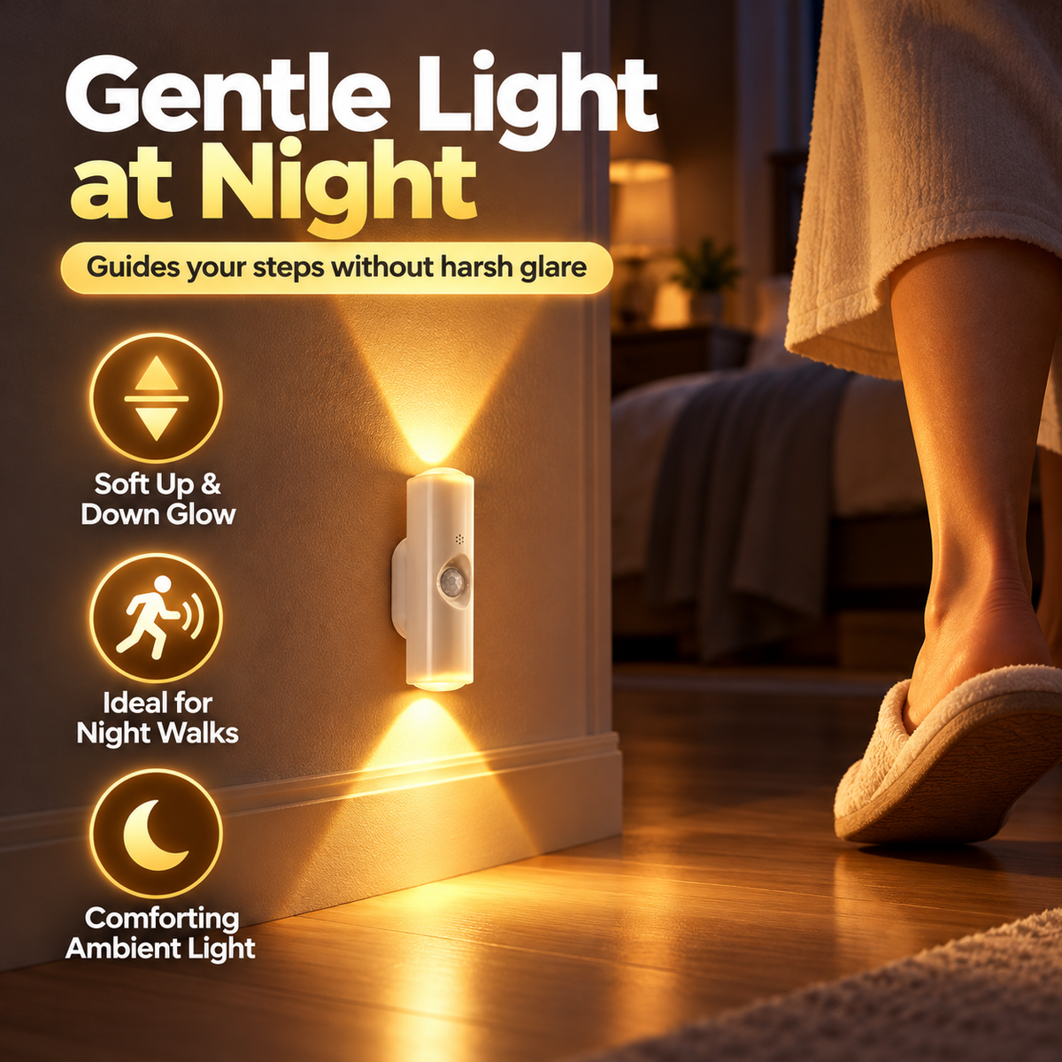 ✨ Magnetic Smart Motion Sensor with RGB Lighting – Customizable Ambience 🌈💡